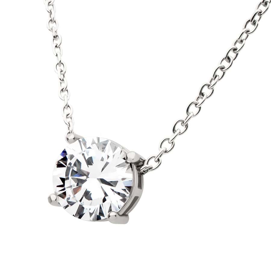 Necklaces by ComfyEarrings - Crystal Clear Prong Necklace image