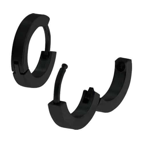 Huggie Hoop Black image 1