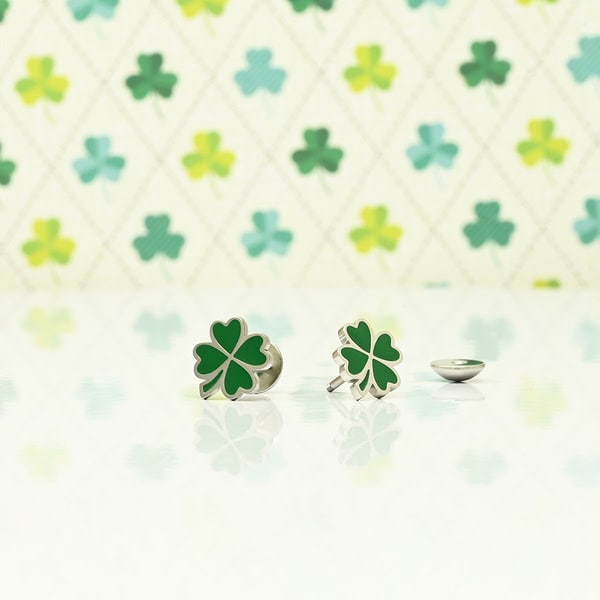 Enamel Four-Leaf Clovers image 1