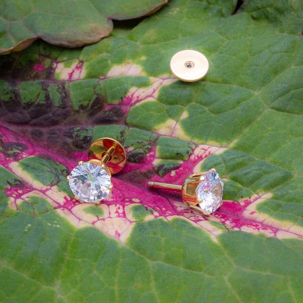 6.0 mm Crystal Gold Prong image 4