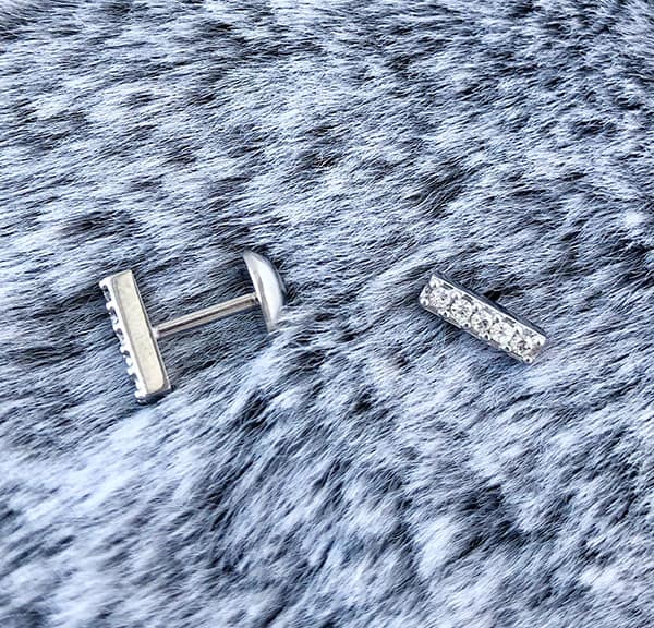 Stainless Bars with Gems for Dressing up