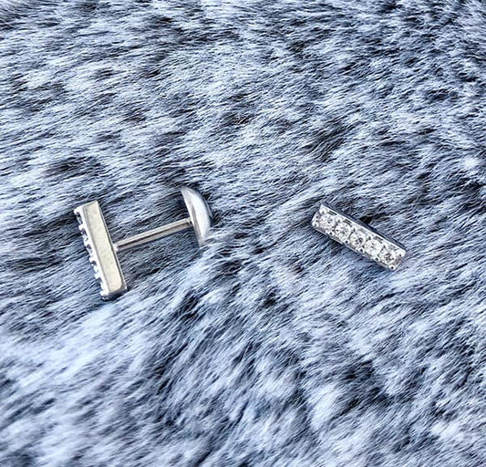 Stainless Bars with Gems  for Dressing up