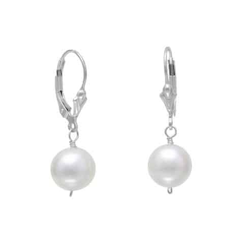 Cultured Freshwater Pearl Lever Back Earrings image 0
