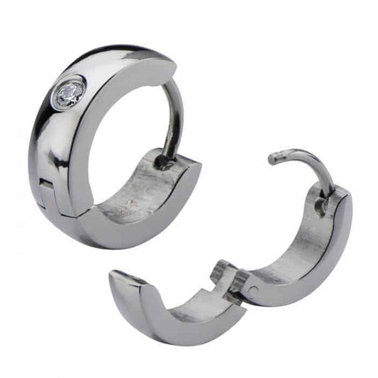 Huggie Hoop Single Gem image 0