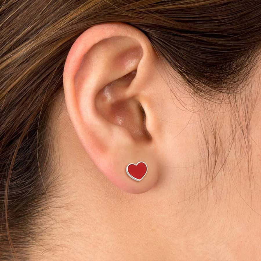 Red Enamel Hearts image 5