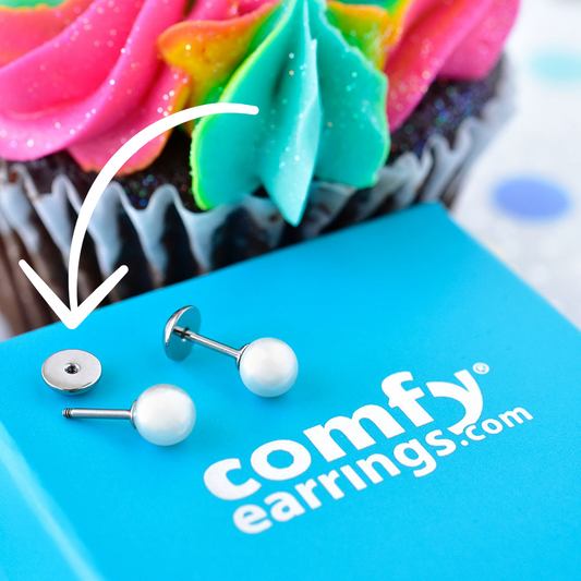 ComfyEarrings replacement screw-on flat backs.