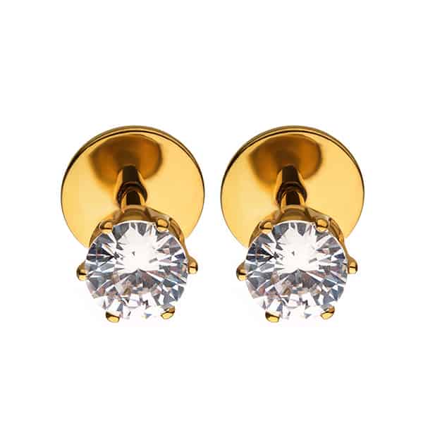 Crystal Clear Gold Prong