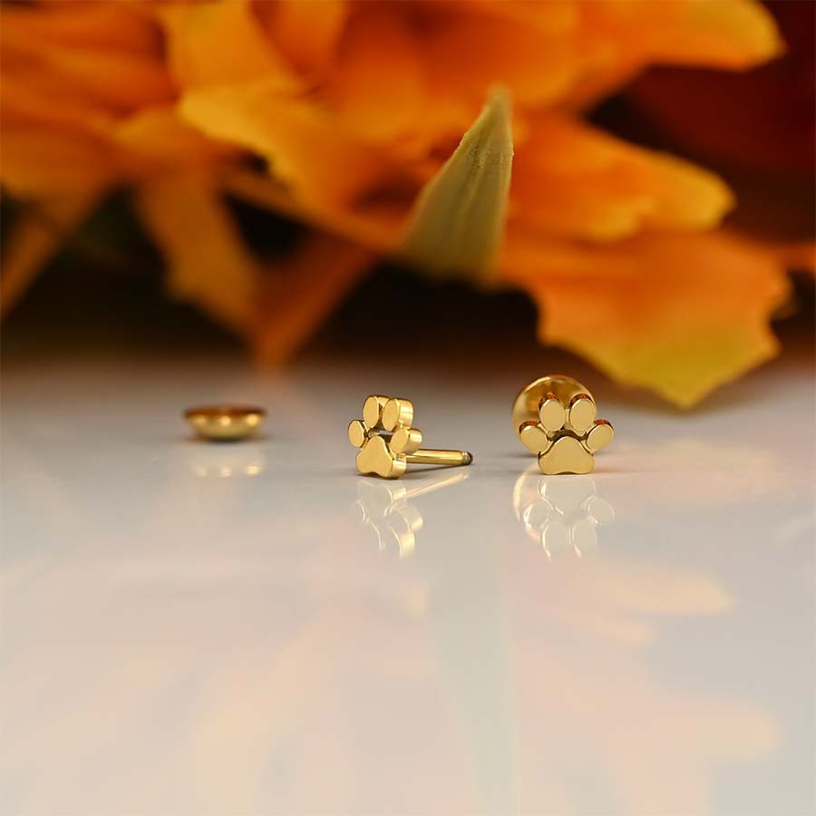 Gold Paw Prints