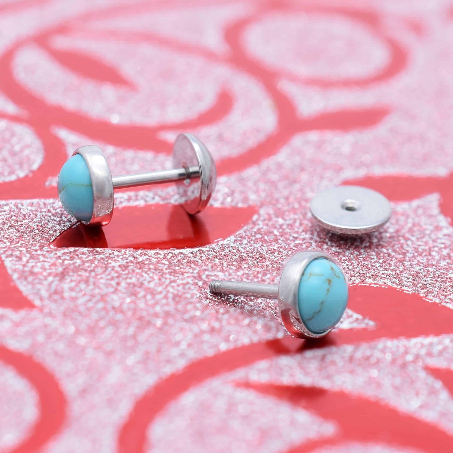 Turquoise flat back earrings the perfect gift idea