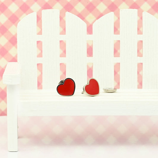 Red Enamel Hearts image 1