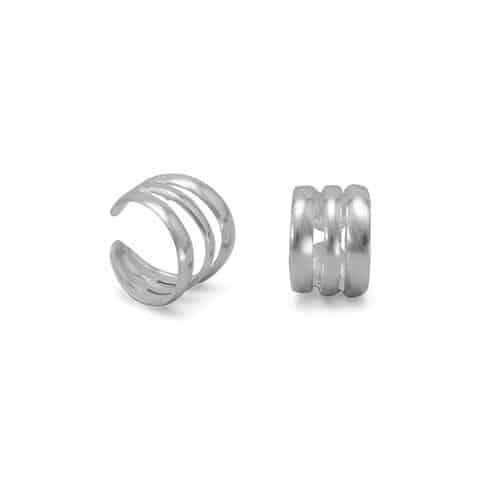 3 Row Polished Ear Cuff image 0