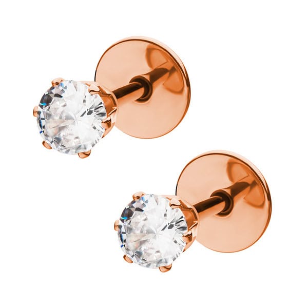 Crystal Clear Rose Gold Prong image 0