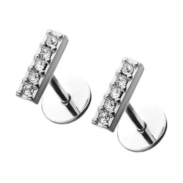 Stainless Bars with Gems image 0