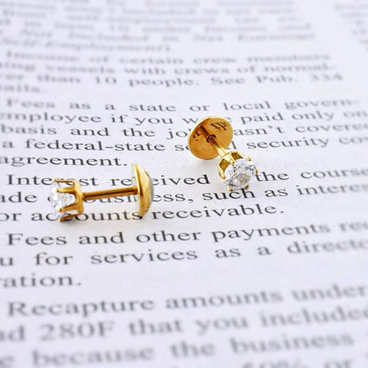 Crystal Clear Gold Prong