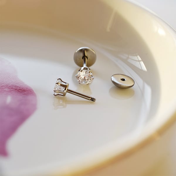 clear sparkly stud earrings you can sleep in