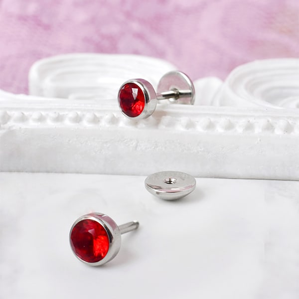 Ruby Red ComfyEarrings for 24/7 comfort