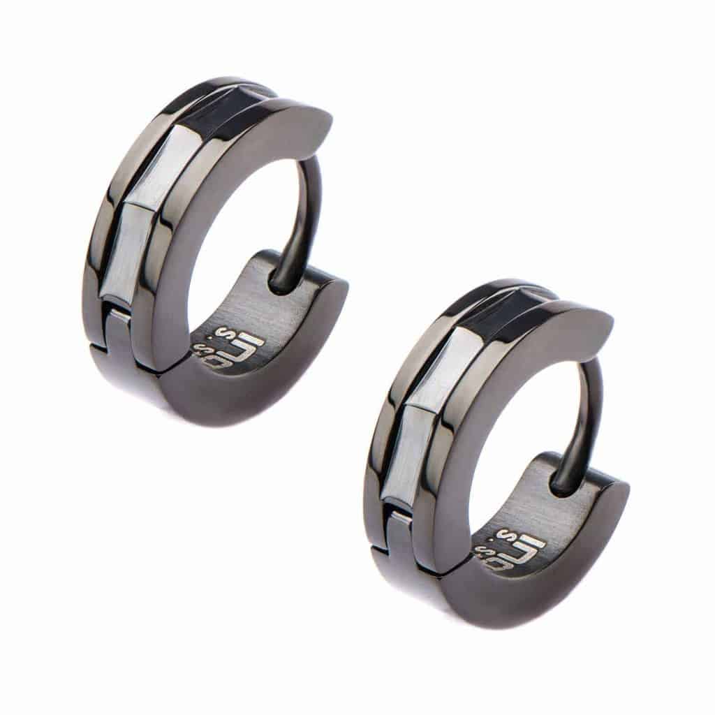 Huggie Hoop Modern Black