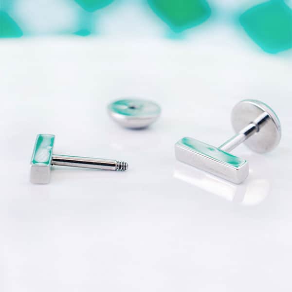 Stainless Steel Silver Bars - stud earrings that won't tarnish