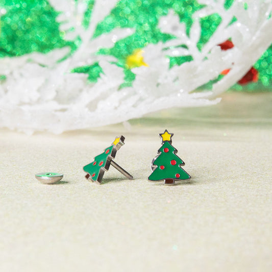 Comfy Christmas tree earrings