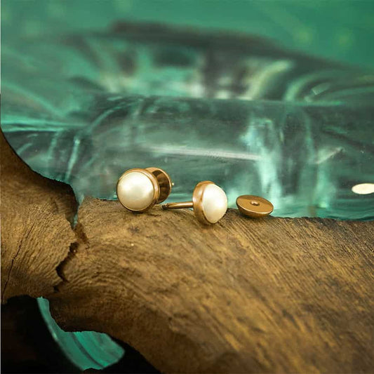 Half Pearl Rose Gold image 2