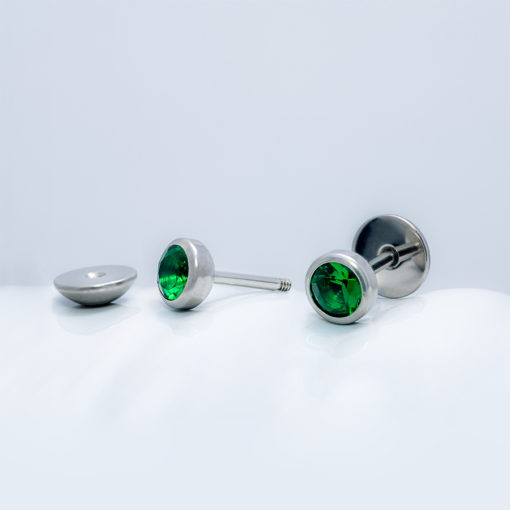Emerald Green ComfyEarrings on white background