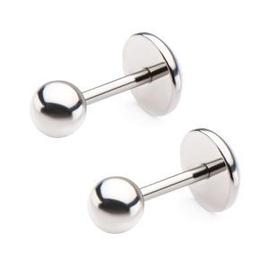 Stainless Ball ComfyEarrings with flat backs