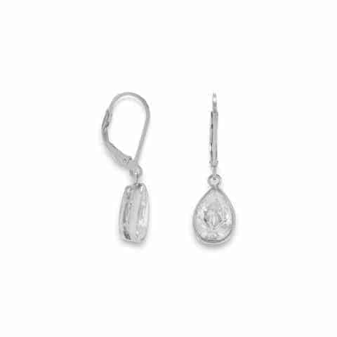 Pear Drop Lever Back Earrings - ComfyEarrings.com
