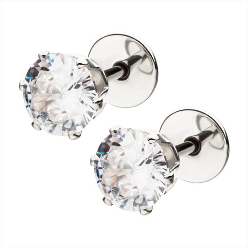 6.0 mm Crystal Prong ComfyEarrings main image.
