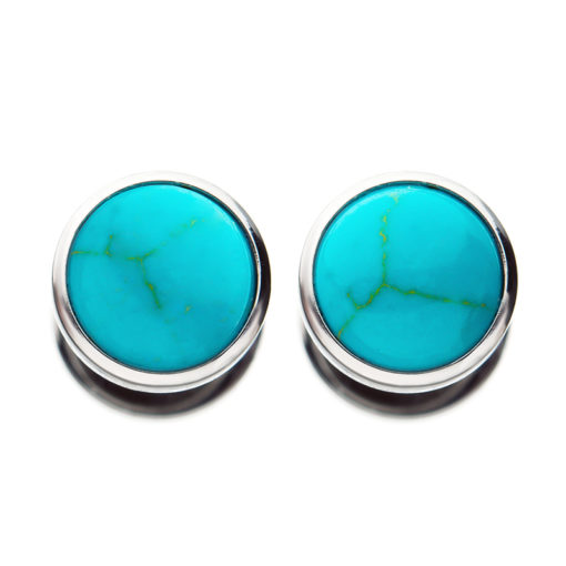 Turquoise ComfyEarrings from the front.