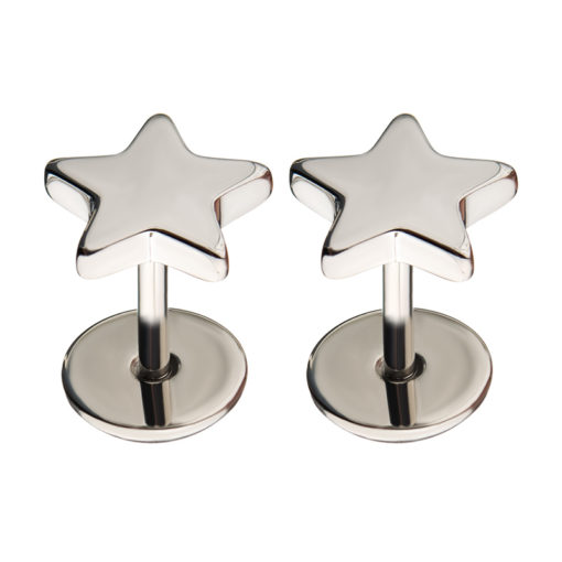 Stainless Star ComfyEarrings stand up image.