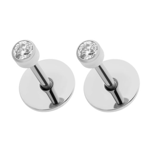 Crystal Clear ComfyEarrings 2.0 mm main image.