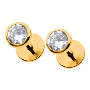 Crystal Clear Gold 4.0 mm ComfyEarrings