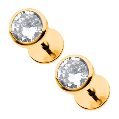 Crystal Clear Gold 5.0 mm ComfyEarrings