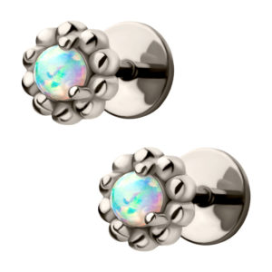 Vintage White Opal ComfyEarrings main image.
