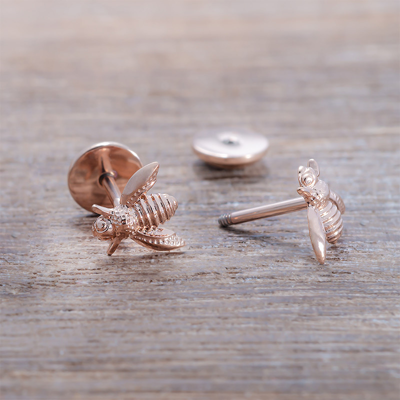 Rose Gold Bee ComfyEarrings 
