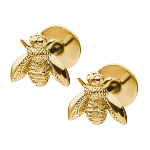 Gold Bee ComfyEarrings main image.
