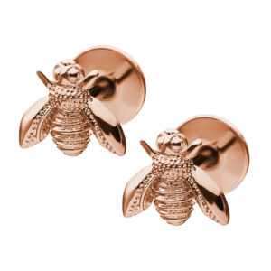 Rose Gold Bee ComfyEarrings main image.