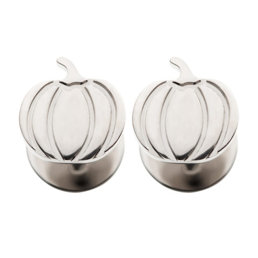 Stainless Pumpkin ComfyEarrings front view.