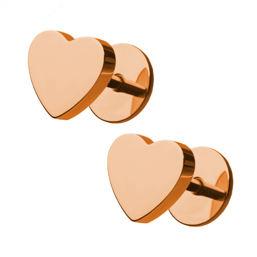 Rose Gold ComfyEarrings main image tilted.