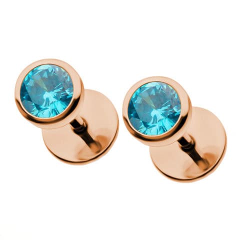 Aquamarine Rose Gold | ComfyEarrings.com