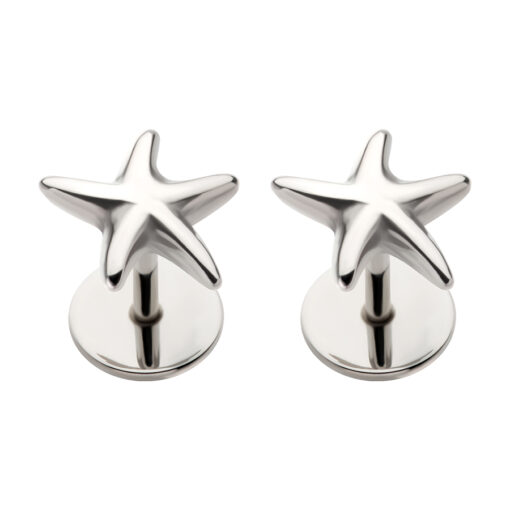 Stainless Starfish ComfyEarrings on a white background.