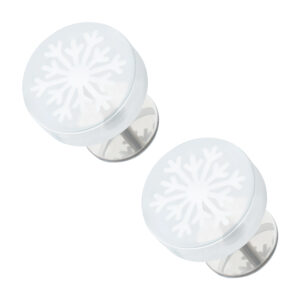 Snowflake ComfyEarrings on a white background.
